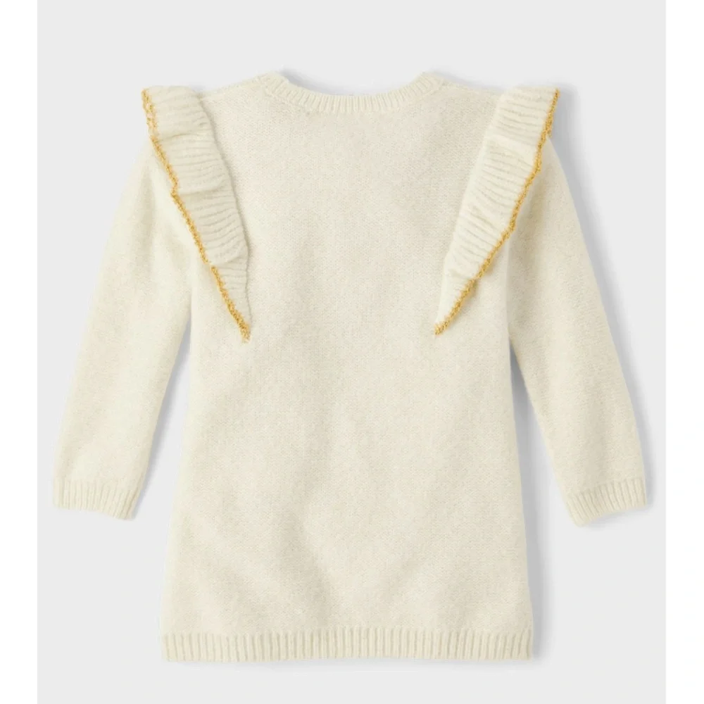 Toddler Girls Sweater Dress Cable Knit Cream Size 18-24M The Childrens Place NEW